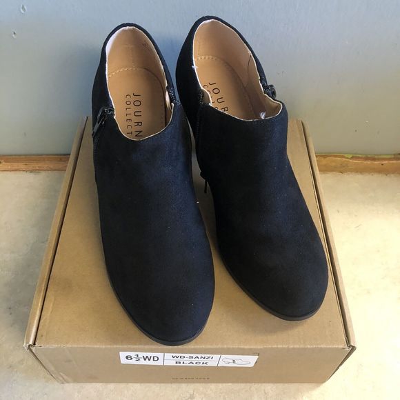 NEW WOMEN BOOTIES Journee Sanzi Faux Suede Heeled - Picture 3 of 15